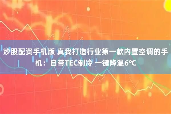 炒股配资手机版 真我打造行业第一款内置空调的手机：自带TEC制冷 一键降温6℃