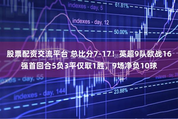 股票配资交流平台 总比分7-17！英超9队欧战16强首回合5负3平仅取1胜，9场净负10球
