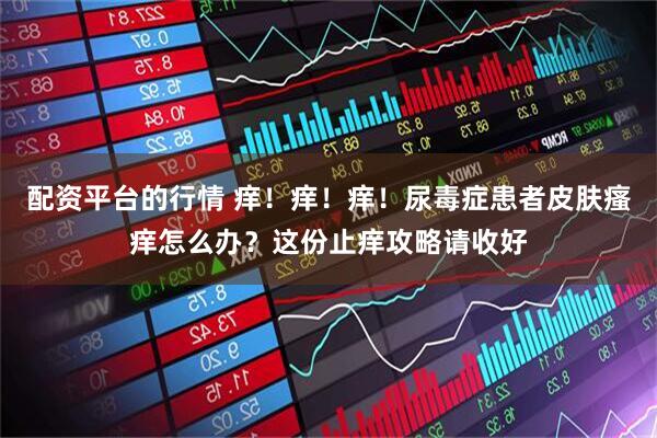 配资平台的行情 痒!痒!痒!尿毒症患者皮肤瘙痒怎么办?这份止痒攻略请收好